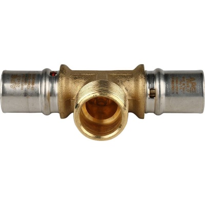 фото STOUT SFP-0008-161216 Тройник-переходник с наружной резьбой для металлопластиковых труб прессовой